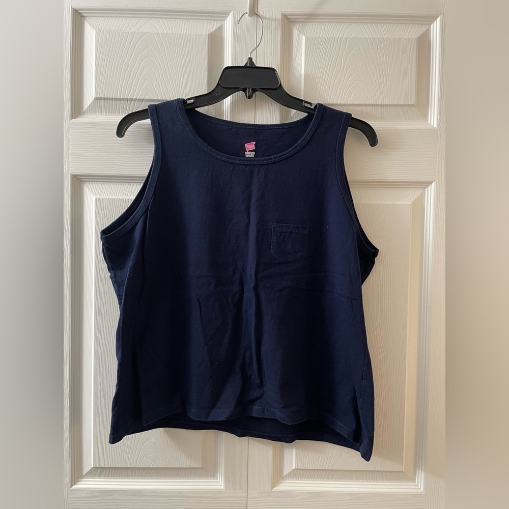 Hanes navy tank top